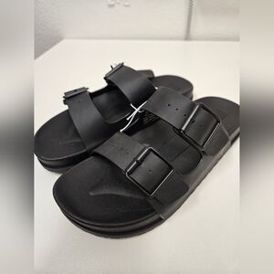 Earth Origins Black Buckle Sandals